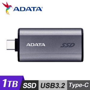 【ADATA 威剛】SC750 1TB 外接式固態硬碟    鈦灰