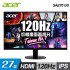 【Acer 宏碁】SA270 G0 27型 IPS 電腦螢幕